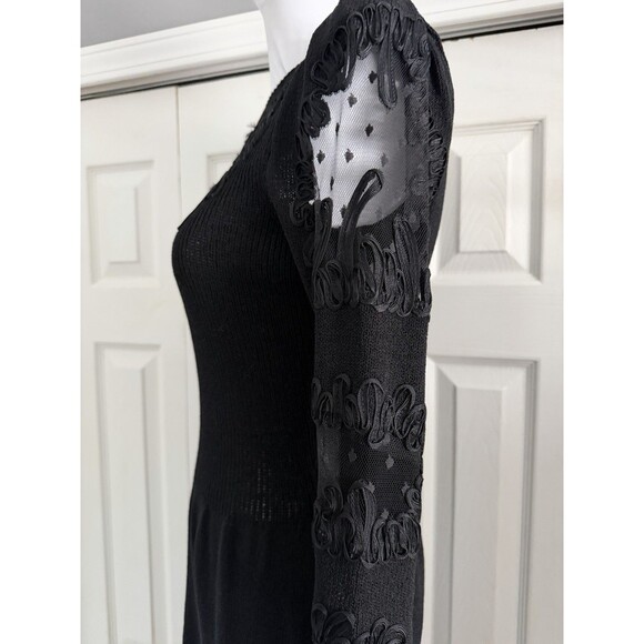Vintage 70s 80s Pat Sandler Wellmore Saks Neiman Dress Stretch Dressy Knit Sz 2 - Picture 4 of 8